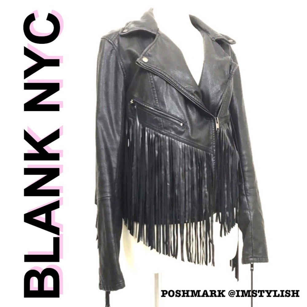 🆕 SALE Blank NYC Let It Ride Fringed Biker Jacket